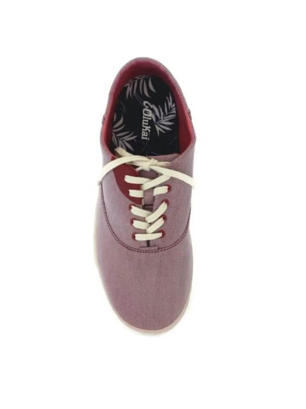 Olukai Tradewind Mens 9.5 Canvas Lace Up Boat Beach Sneakers Drop-In Heel Lava